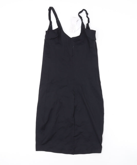 Debenhams Womens Black Polyamide Bodycon Size 12 Scoop Neck Pullover - Slip