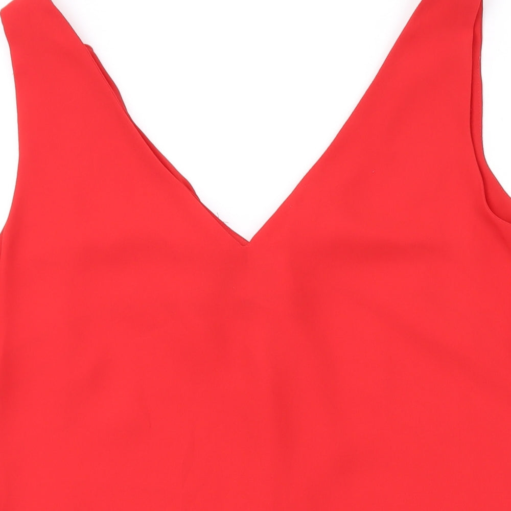 Womens UK Size 8 Wallis Red Basic Tank