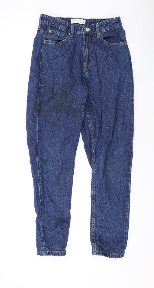 Additional front view of Denim & Co. women’s blue cotton skinny jeans, size UK 10, 26-inch leg regular zip