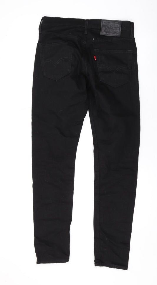 Levi's Mens Black Cotton Skinny Jeans Size 29 in L30 in Regular Zip