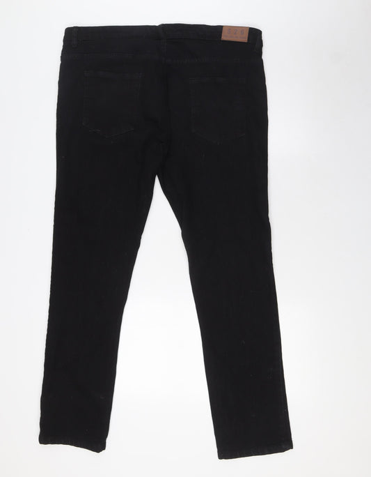 526 Mens Black Cotton Skinny Jeans Size 38 in L30 in Extra-Slim Zip