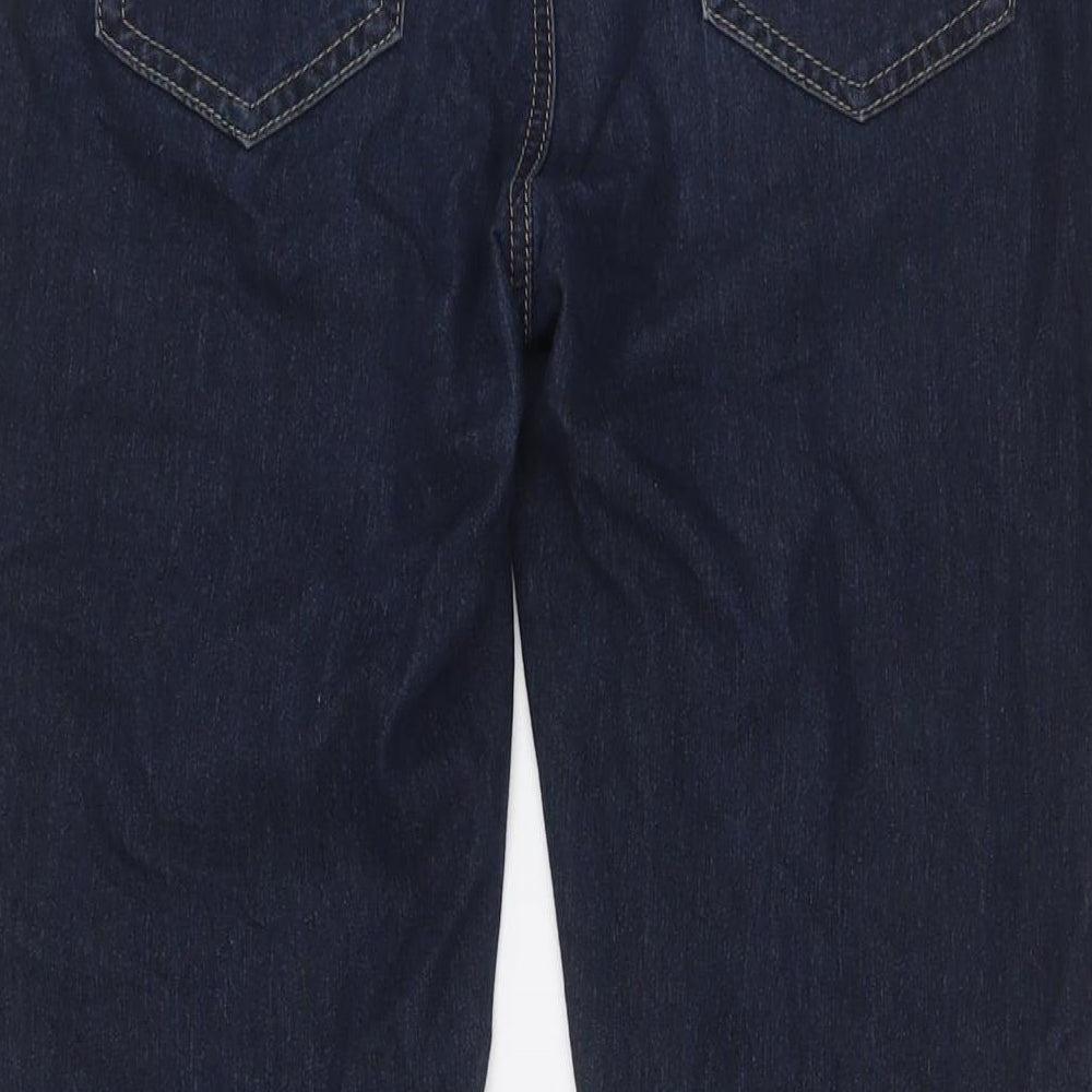 Brand and care label for Denim & Co. women’s blue cotton skinny jeans, size UK 10, 32-inch leg regular zip