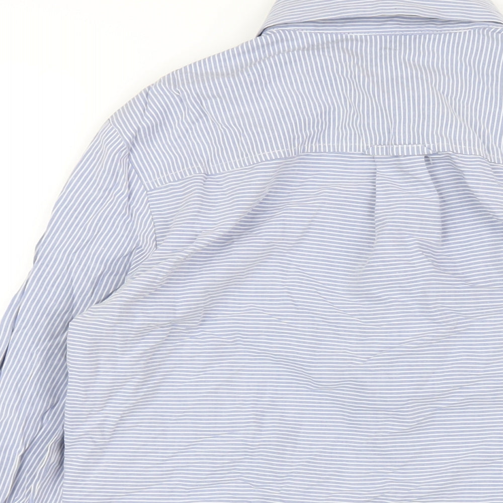Womens UK Size 8 Topshop Blue Basic Button-Up