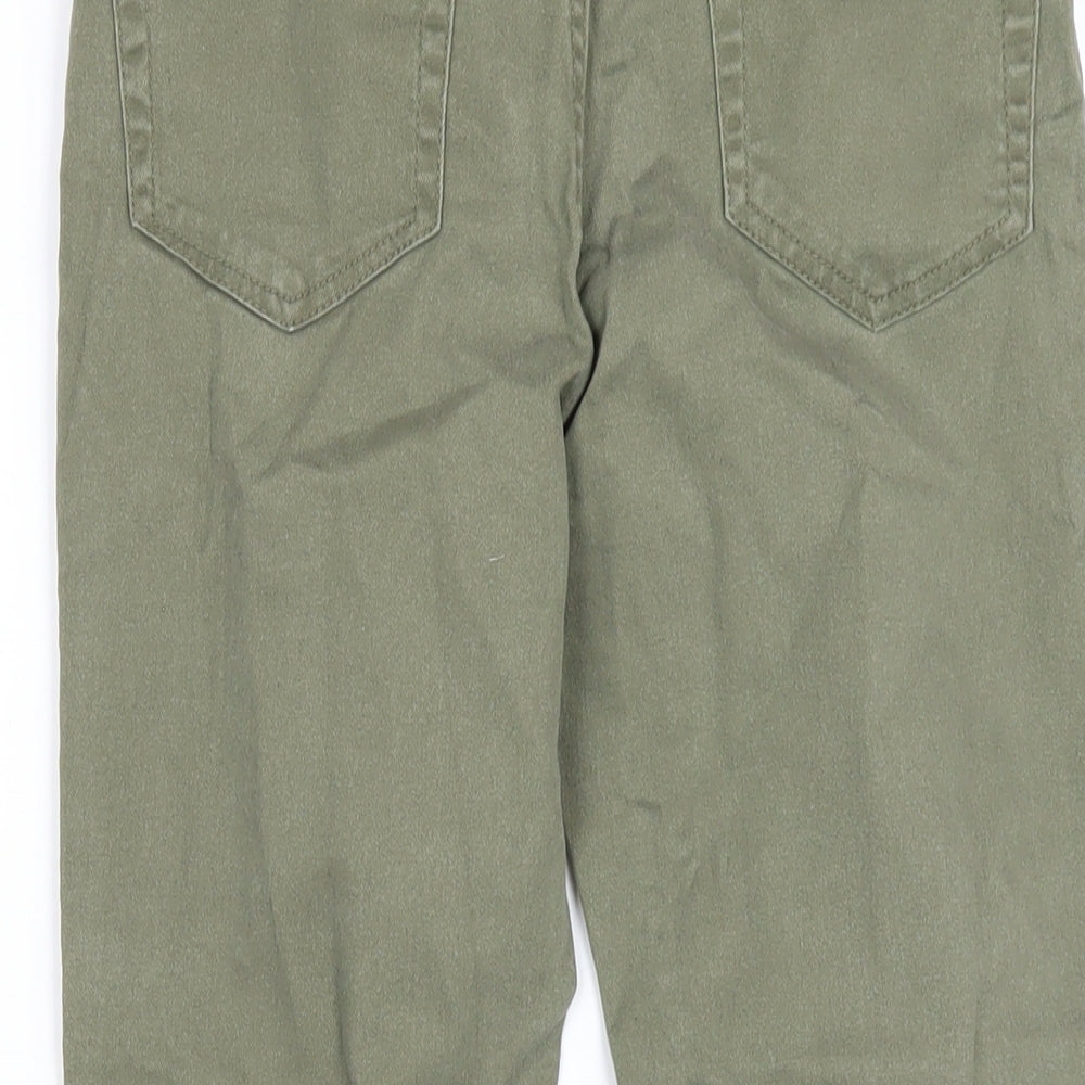 New Look Womens Green Cotton Skinny Jeans Size 10 L25 in Regular Zip