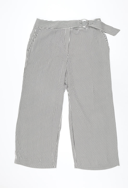 Womens UK Size 16 Mango Regular Fit White Trousers