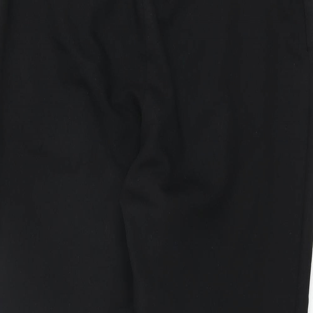 Womens UK Size XS Zara Regular Fit Black Trousers
