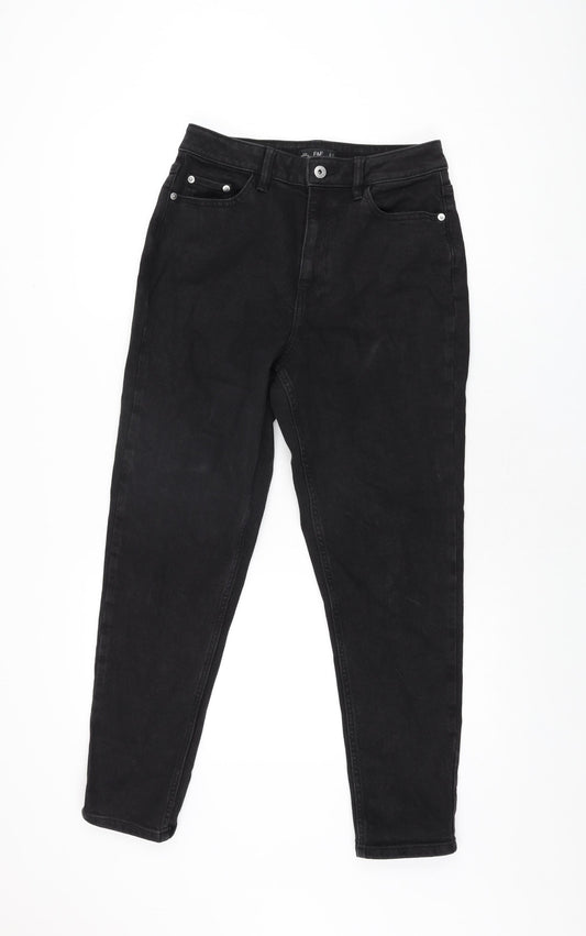 Womens UK Size 8 F&F Regular Fit Skinny Black Jeans