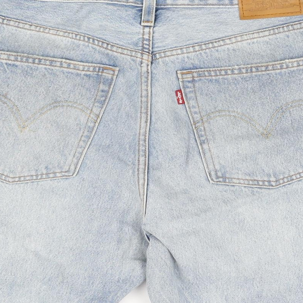 Levi's Mens Blue Cotton Bermuda Shorts Size 30 in L8 in Regular Zip