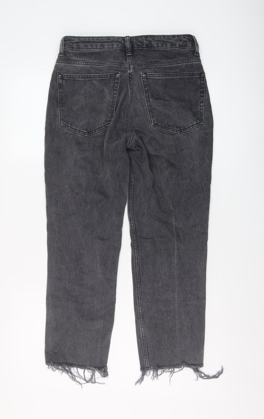 Topshop Womens Grey Cotton Mom Jeans Size 28 in L24 in Regular Button