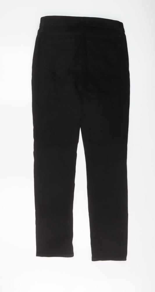 Gap Womens Black Cotton Straight Jeans Size 26 in L30 in Regular Button