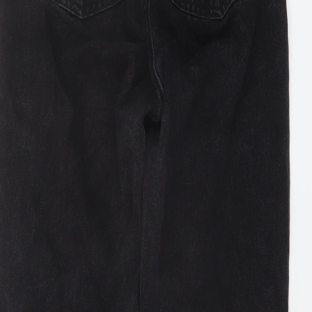 New Look Womens Grey Cotton Mom Jeans Size 6 L29 in Regular Button