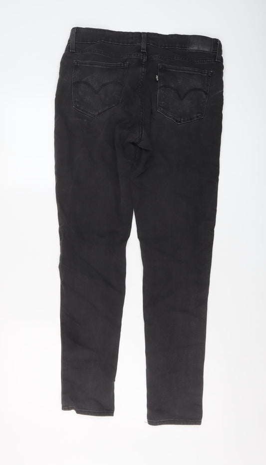 Levi's Womens Grey Cotton Skinny Jeans Size 30 in L30 in Regular Button
