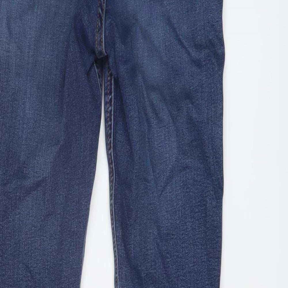 Topshop Womens Blue Cotton Skinny Jeans Size 26 L26 in Regular Button