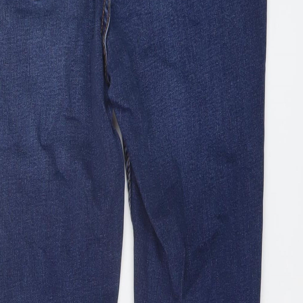 New Look Womens Blue Cotton Skinny Jeans Size 12 L27 in Regular