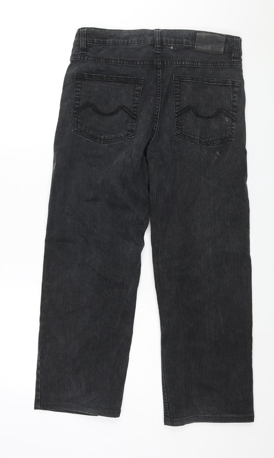 Urban Star Mens Black Cotton Straight Jeans Size 32 in L27 in Regular Zip
