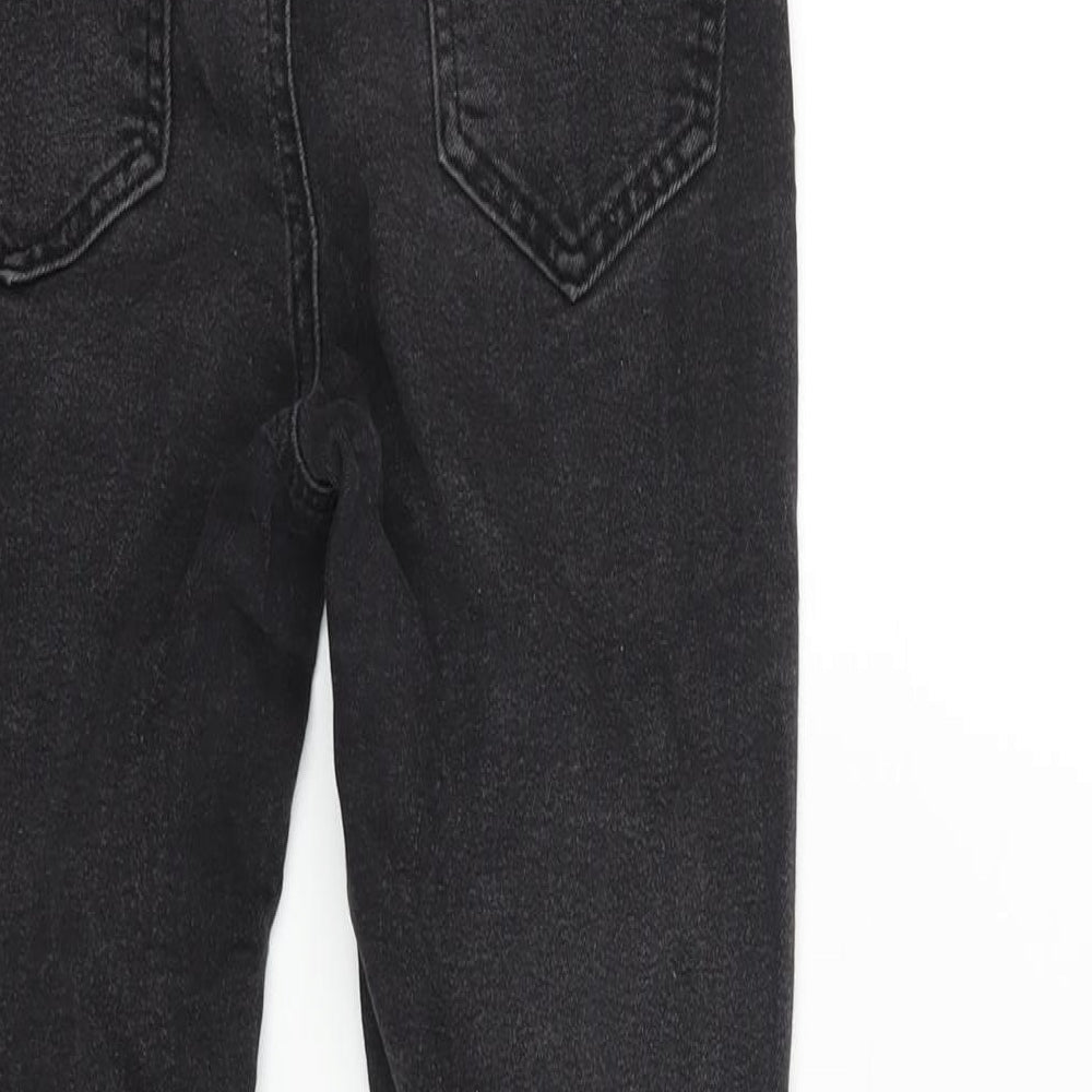 Boohoo Womens Black Cotton Skinny Jeans Size 6 L26 in Regular Zip