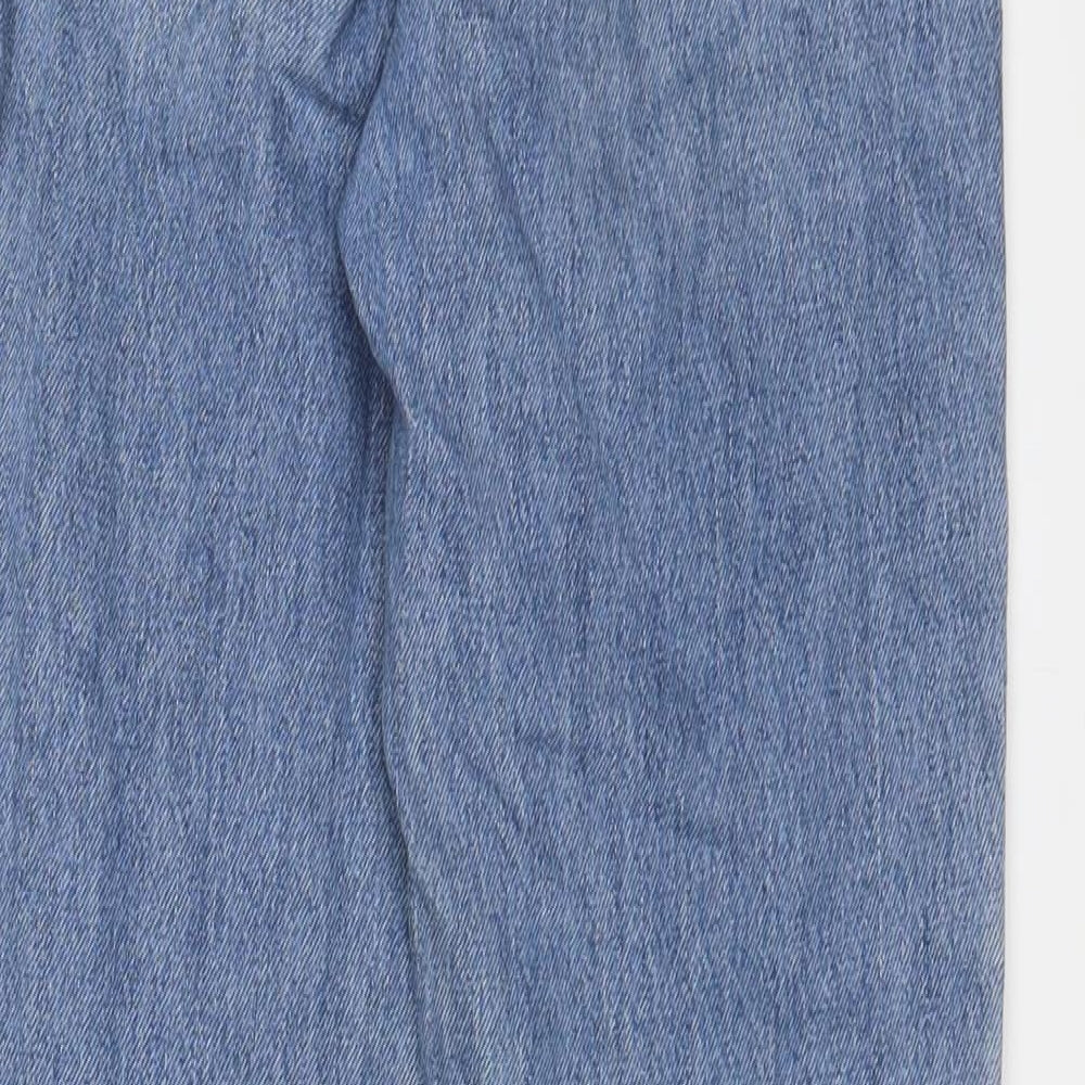 Topshop Womens Blue Cotton Mom Jeans Size 25 in L32 in Regular Zip