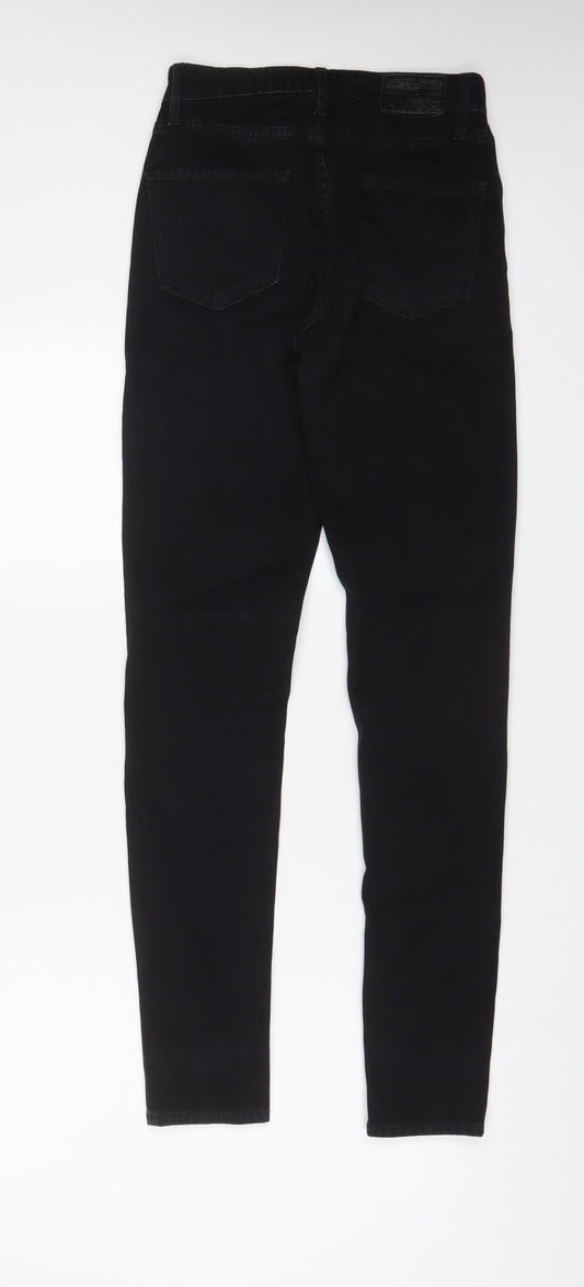 Levi's Womens Black Cotton Skinny Jeans Size 25 in L30 in Regular Zip