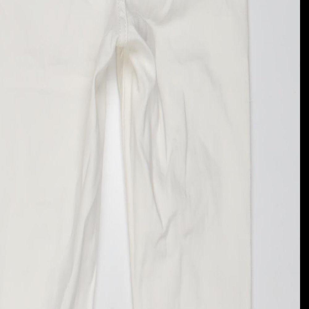 Mango Womens White Cotton Skinny Jeans Size S L26 in Regular Zip