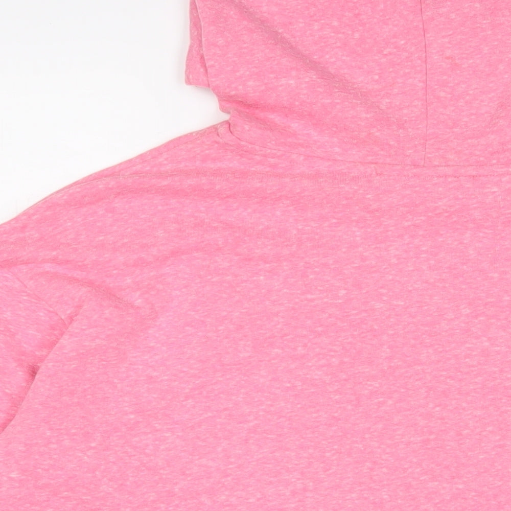 H&M Womens Pink Polyester Pullover Hoodie Size L Pullover