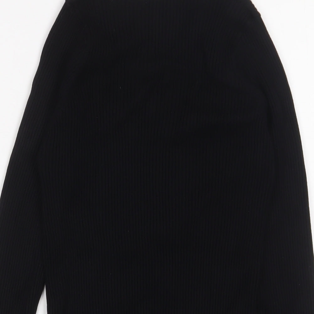 Womens UK Size L Mango Black Pullover Jumper