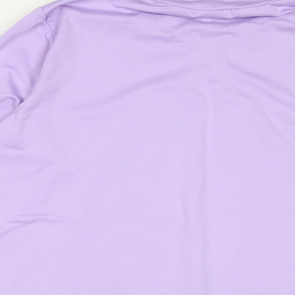 Womens UK Size 14 Green Lamb Purple Basic T-Shirt