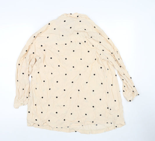 Womens UK Size 14 NEXT Beige Basic Blouse