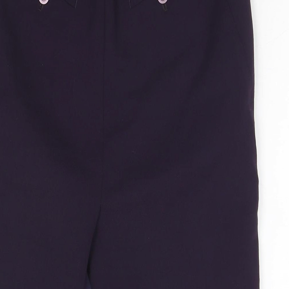 Per Una Womens Blue Polyester Straight & Pencil Skirt Size 8 Zip