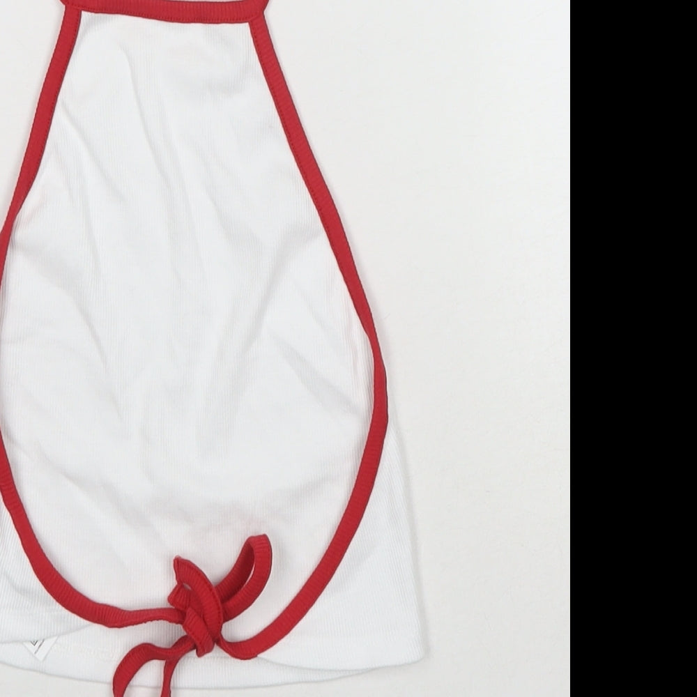 Womens UK Size 6 ASOS White Cropped Tank