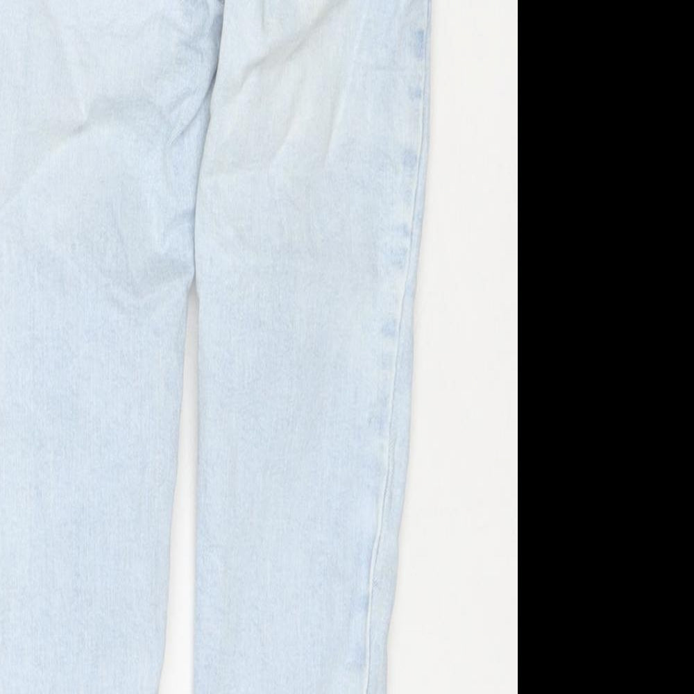 Denim & Co. Girls Blue Cotton Skinny Jeans Size 3-4 Years Regular Zip