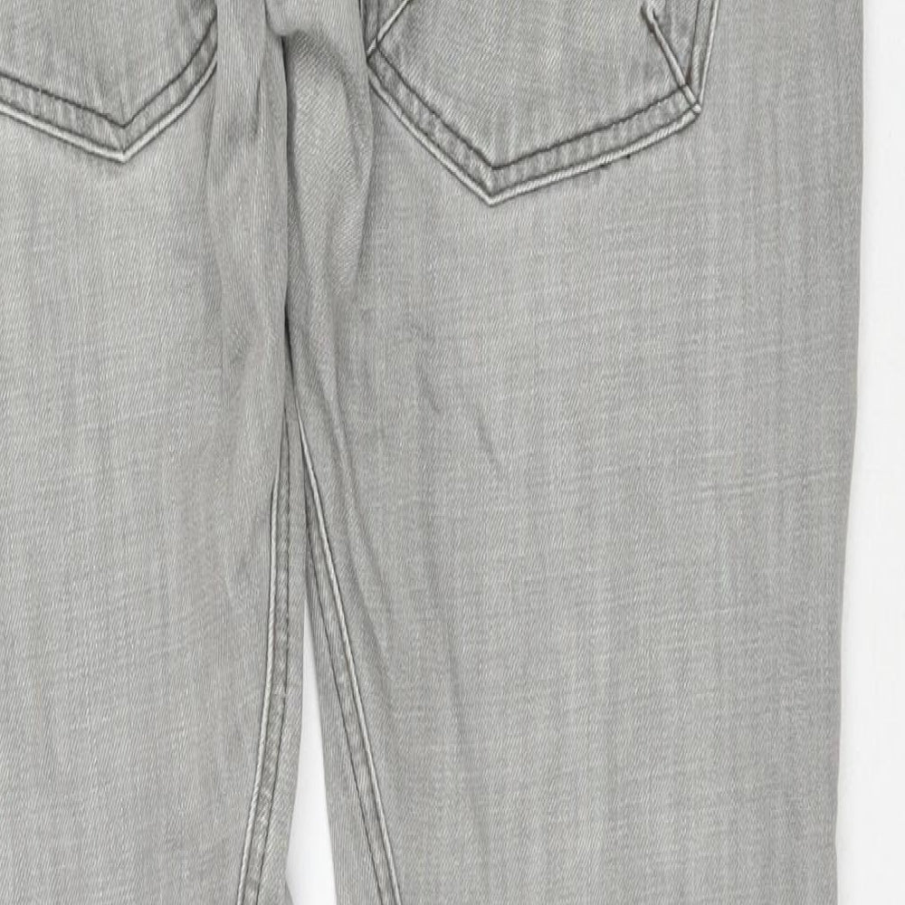 Mens UK Size 34 in Topman Regular Fit Straight Grey Jeans