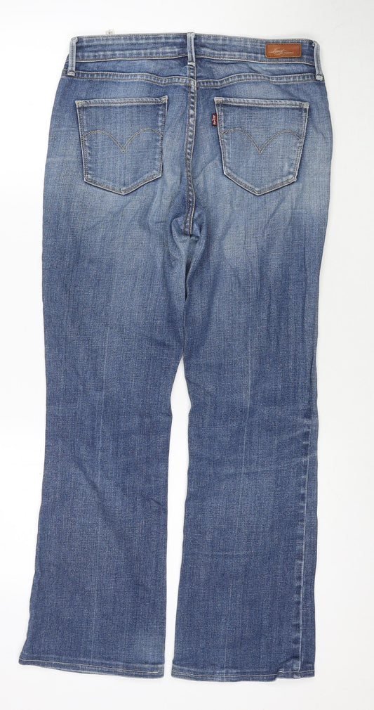 Levi's Womens Blue Cotton Bootcut Jeans Size 28 in L27 in Regular Zip