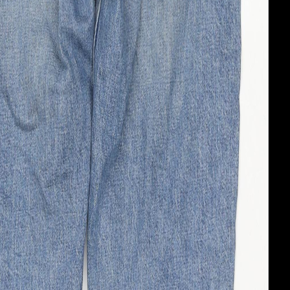 Weekday Mens Blue Cotton Straight Jeans Size 30 in L30 in Regular Zip