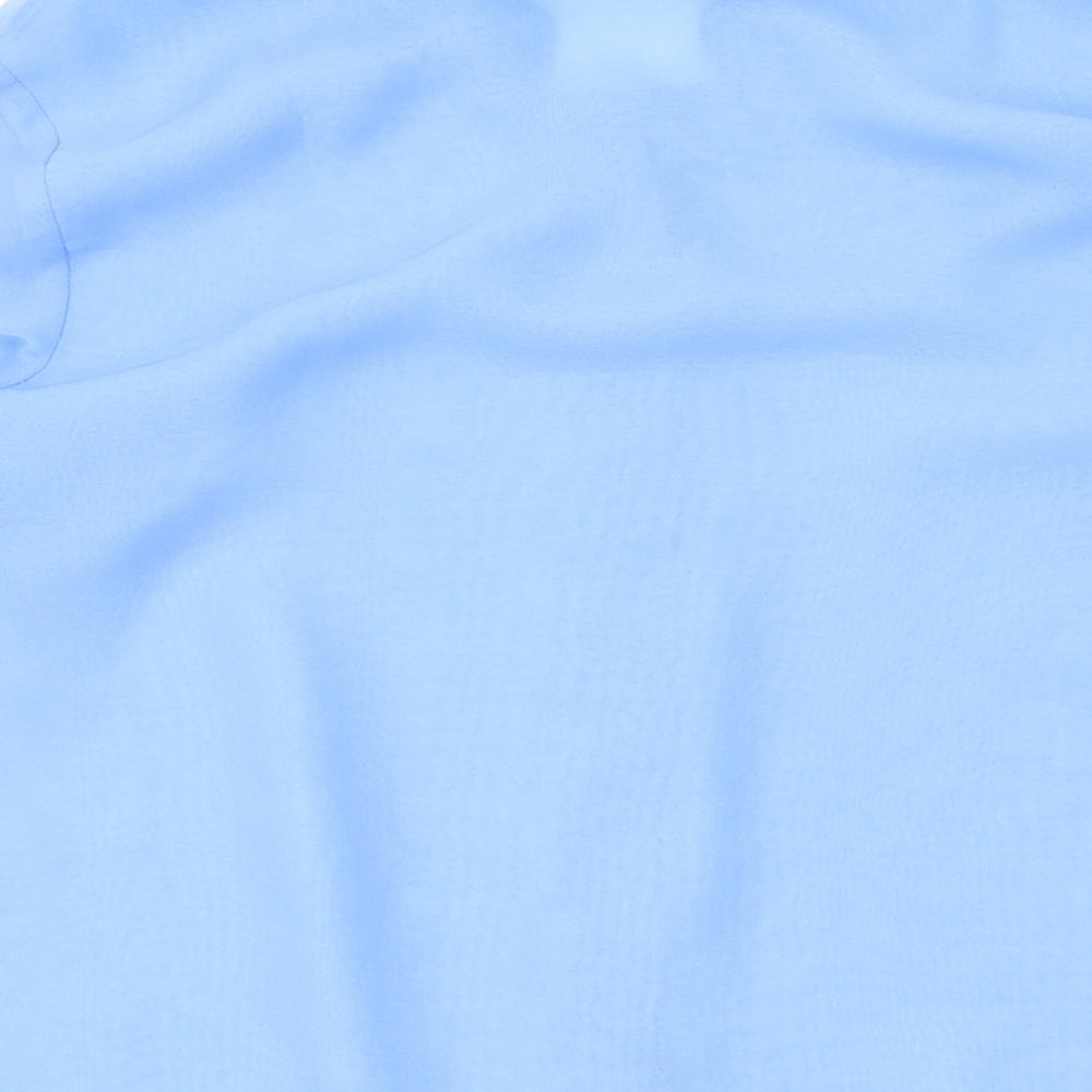 Womens UK Size 6 H&M Blue Basic Button-Up