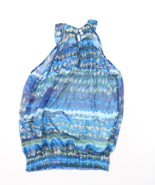 Womens UK Size 14 Be Beau Blue Basic Blouse