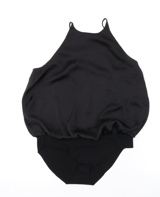 Womens UK Size M Zara One-Piece Black Bodysuit