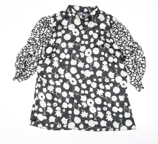 Womens UK Size 18 Kaleidoscope Black Basic Blouse