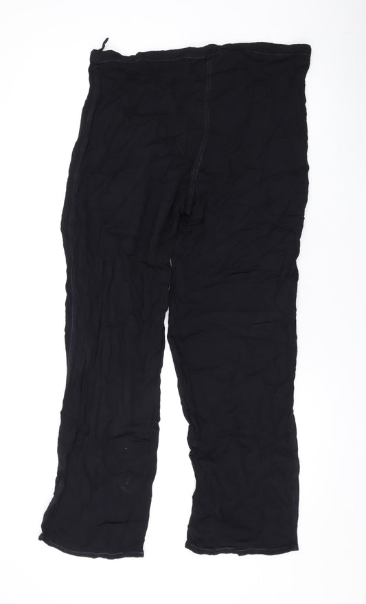 Womens UK Size M Linea Regular Fit Black Trousers