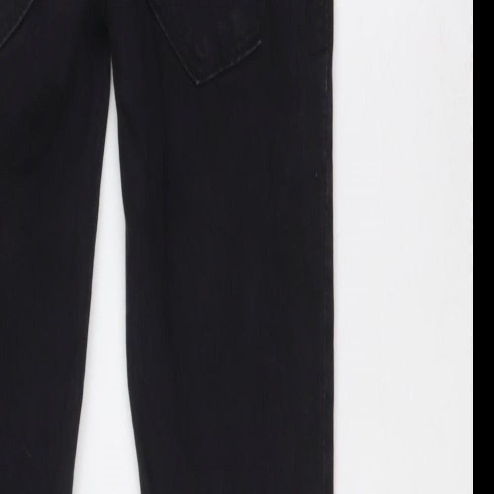 Boohoo Womens Black Cotton Skinny Jeans Size 10 L32 in Regular