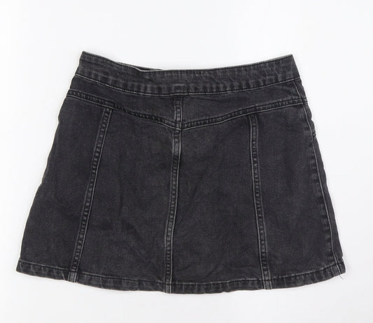 Womens UK Size 8 Topshop A-Line Denim Skirt
