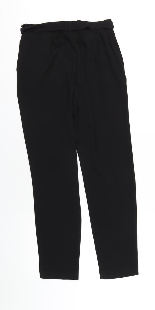Womens UK Size 10 M&Co Regular Fit Black Trousers