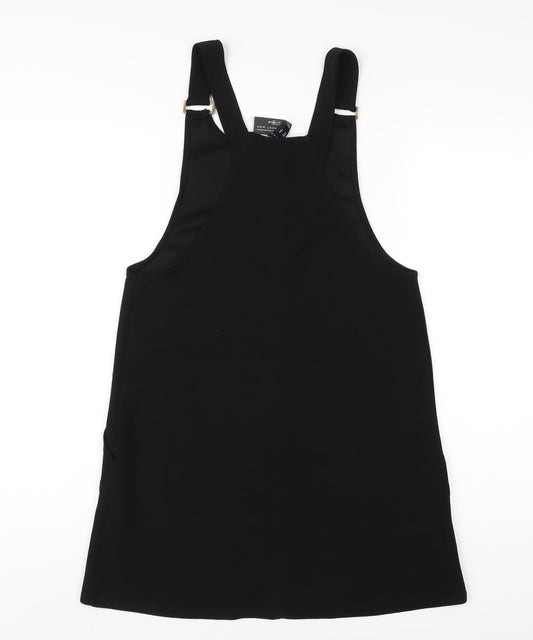 New Look Womens Black Polyester A-Line Size 8 Round Neck Pullover