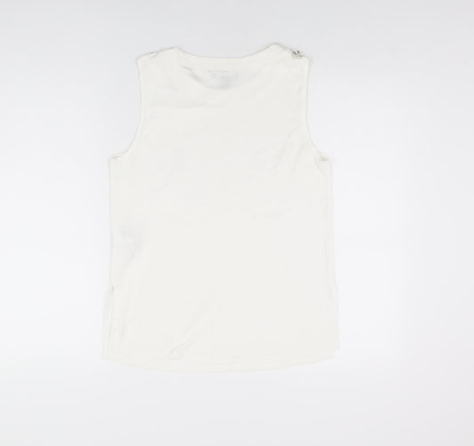 Womens UK Size 8 New Look White Basic T-Shirt