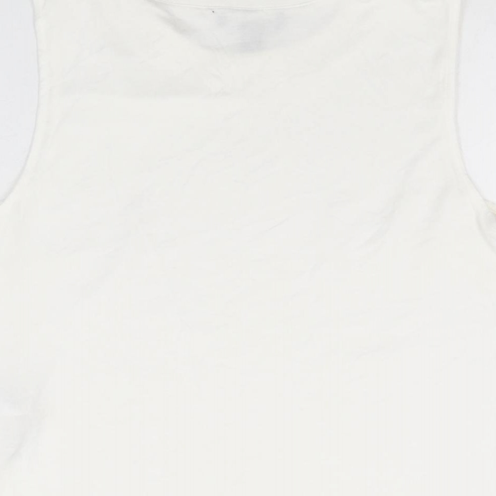 Womens UK Size 8 New Look White Basic T-Shirt