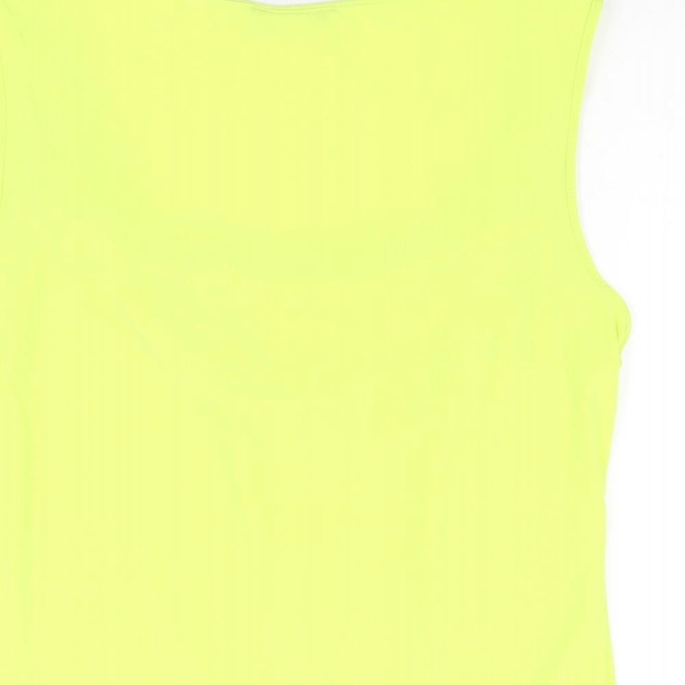Womens UK Size 16 Roman Yellow Basic T-Shirt
