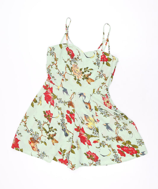 Womens UK Size 8 ASOS One-Piece Green Playsuit