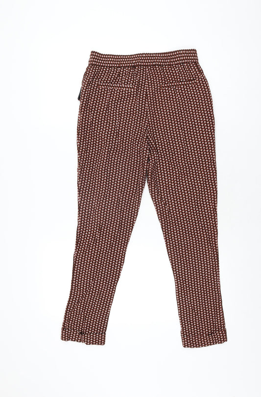 Womens UK Size 6 NEXT Regular Fit Brown Trousers