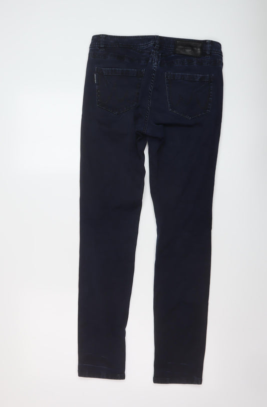 Marccain Mens Blue Cotton Skinny Jeans Size 30 in L30 in Regular Button