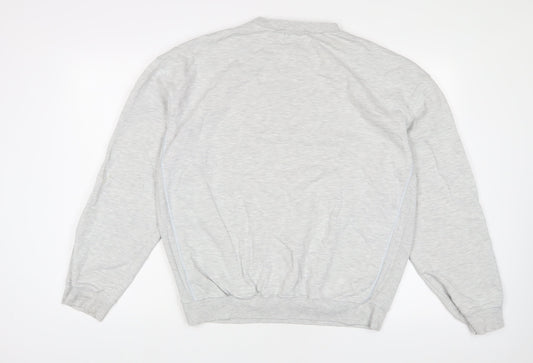 Topman Mens Grey Cotton Pullover Sweatshirt Size L - Oversized