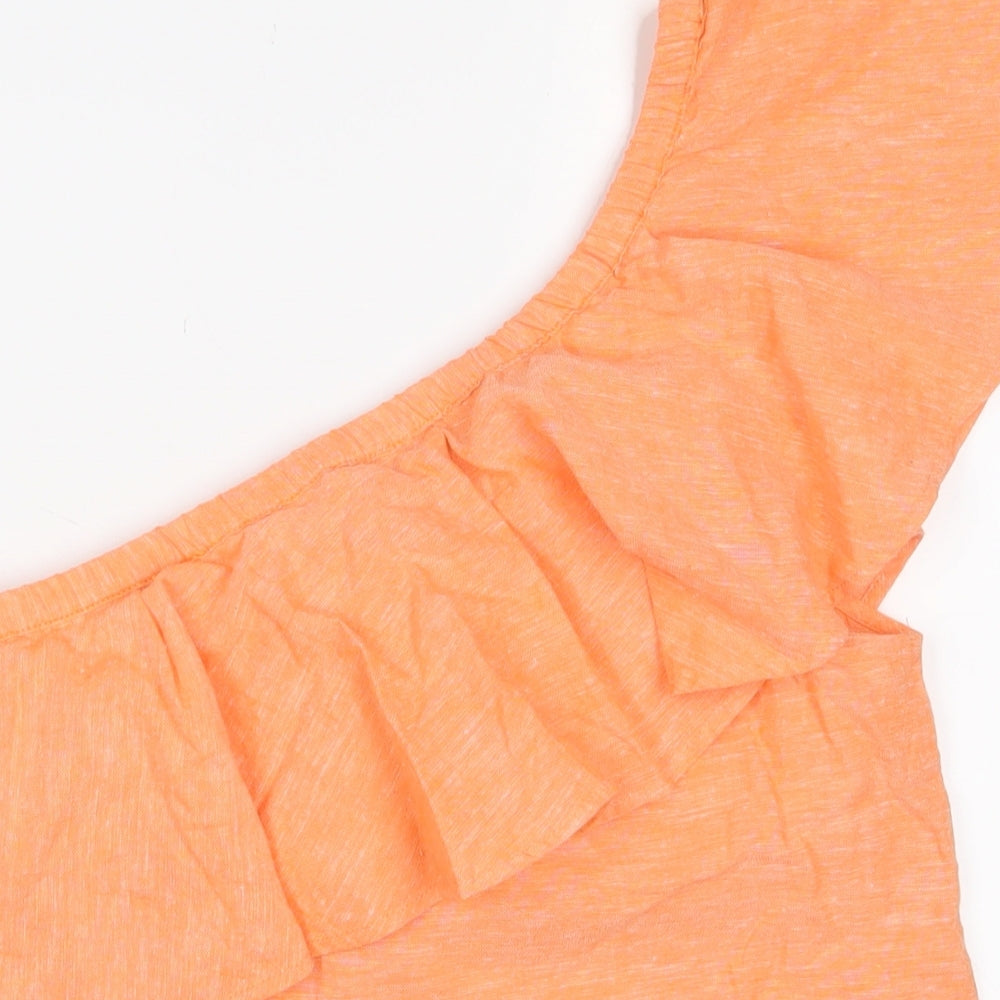 Womens UK Size 12 Oasis Orange Basic T-Shirt